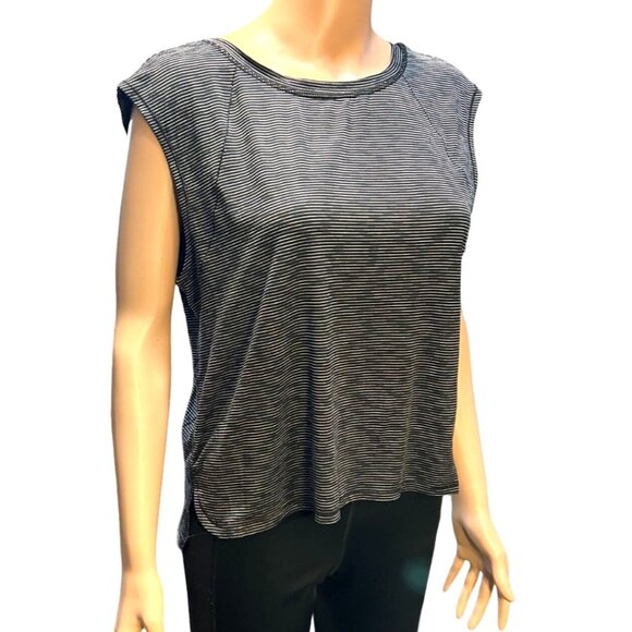 Champion C9 Low Back Tank Top - XS- Loose Fit - Black Stripe Active Running Yoga - Picture 2 of 5